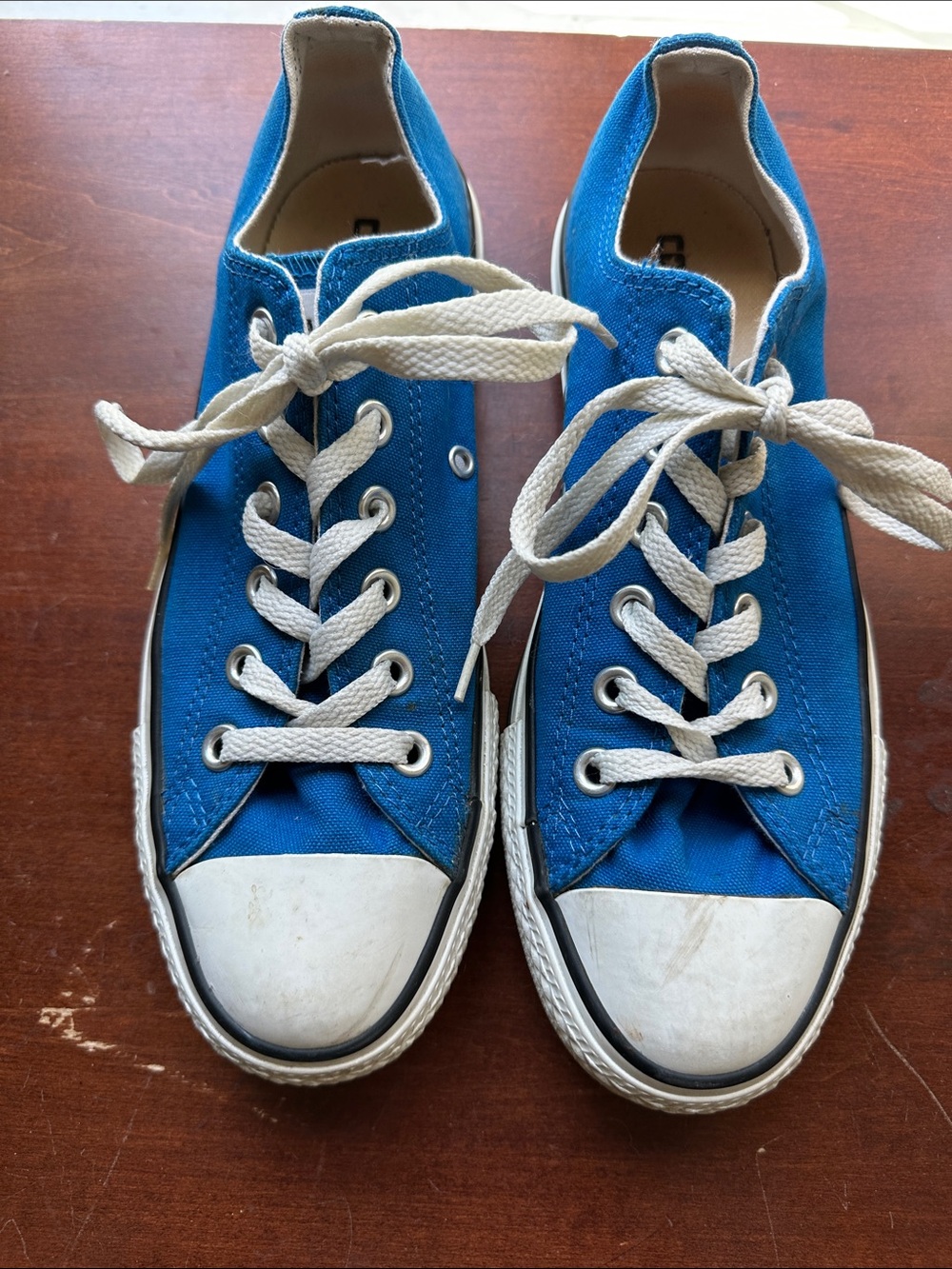 Converse All Star Blue Canvas Low-Top Sneakers with White Trim